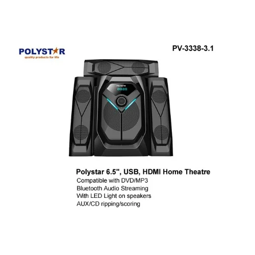 Polystar 6.5" Home Theatre - Pv-3338-3.1ch