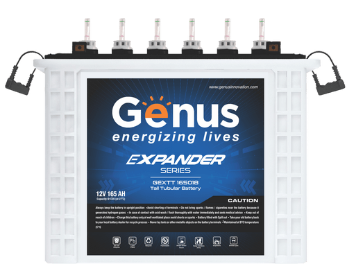 GENUS TALL TUBULAR BATTERY Expander 165Ah / 12V